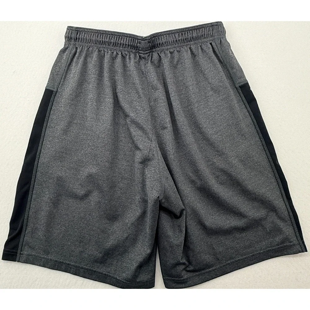 Adidas ClimaCool Athletic‎ Shorts Men's Large Gray Black Drawstring Gym Training